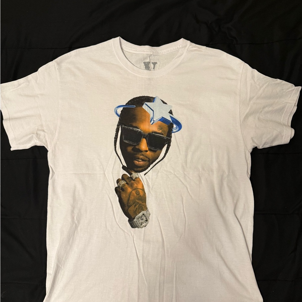 VLONE White Short Sleeve Tee with Graphic Design